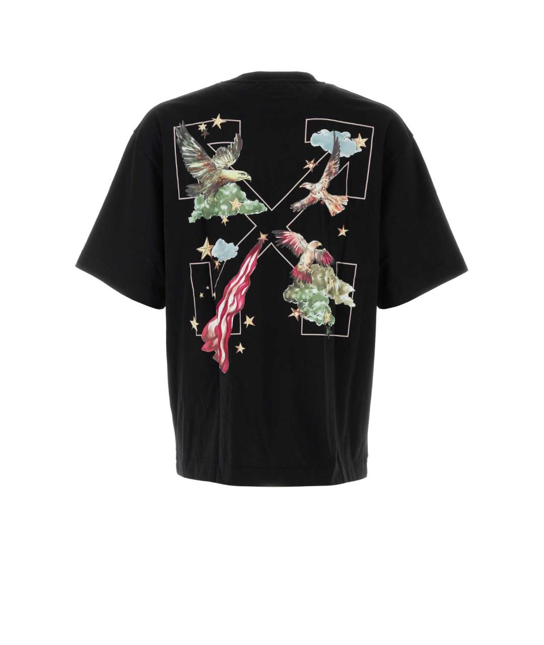 OFF-WHITE Черная хлопковая футболка, фото 2