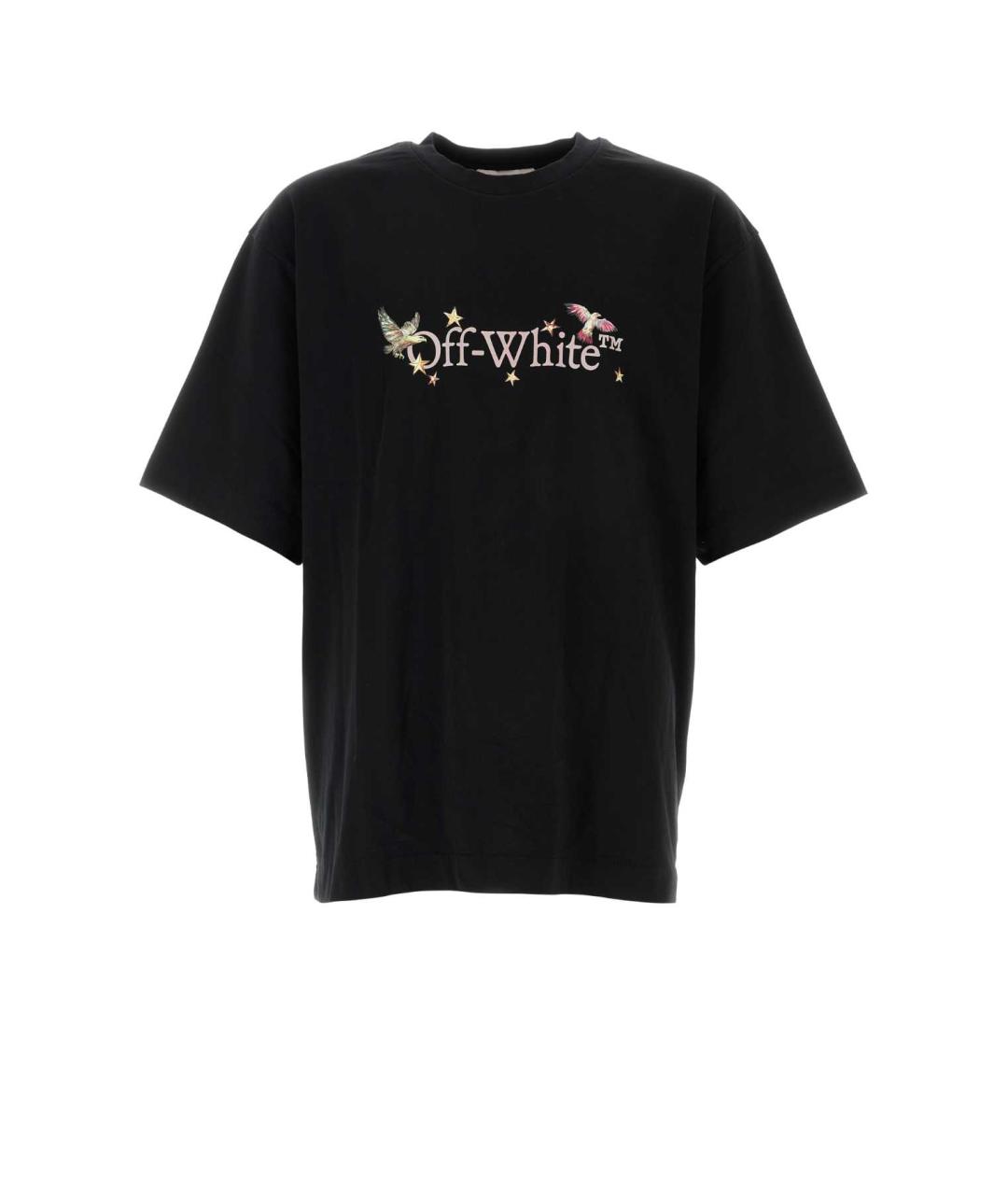 OFF-WHITE Черная хлопковая футболка, фото 1