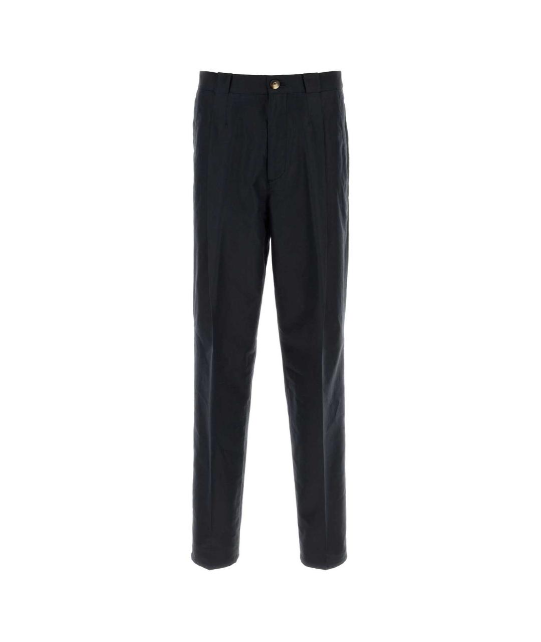 BRUNELLO CUCINELLI Черные хлопковые повседневные брюки, фото 1