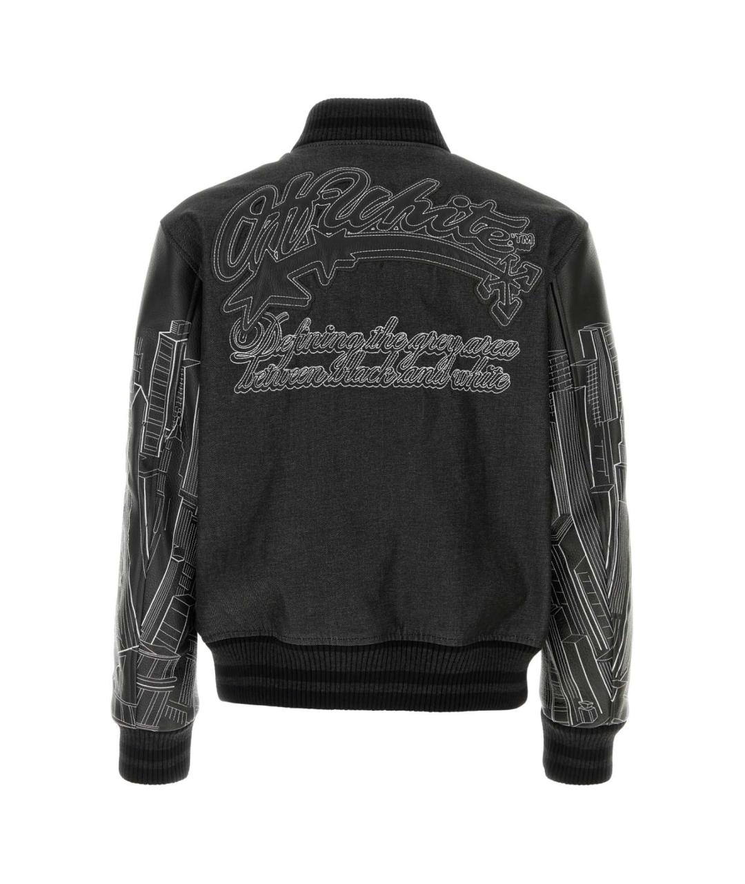 OFF-WHITE Черная деним куртка, фото 2