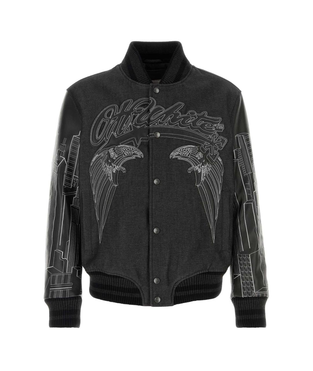 OFF-WHITE Черная деним куртка, фото 1