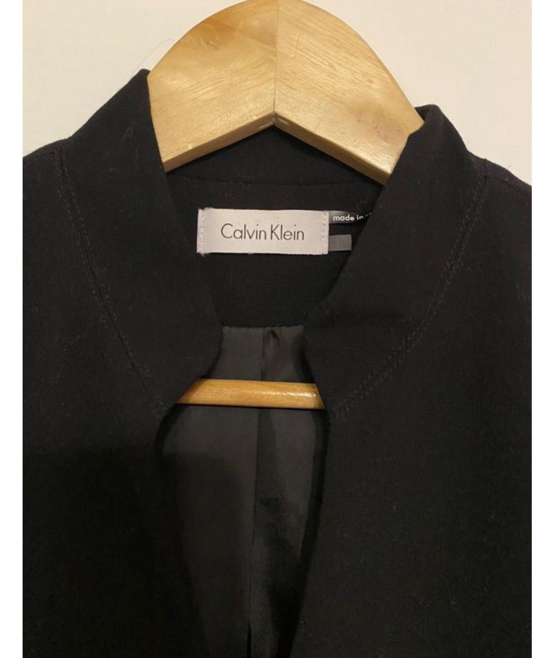 CALVIN KLEIN Черное полиэстеровое повседневное платье, фото 3