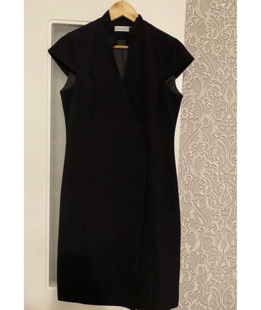 CALVIN KLEIN Черное полиэстеровое повседневное платье, фото 5