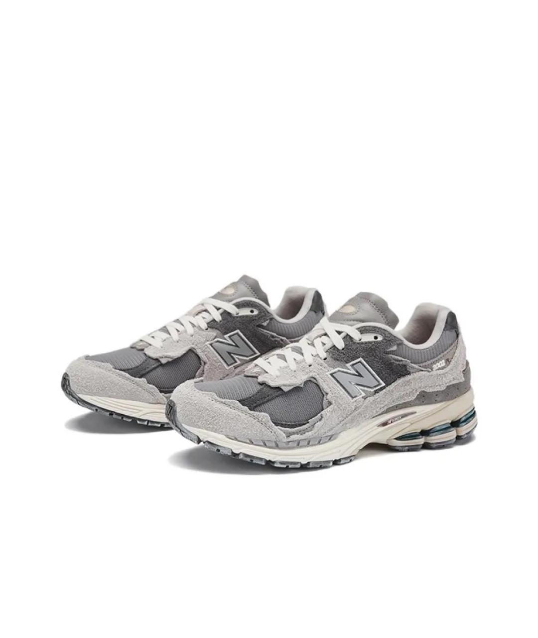 NEW BALANCE Серые замшевые низкие кроссовки / кеды, фото 2