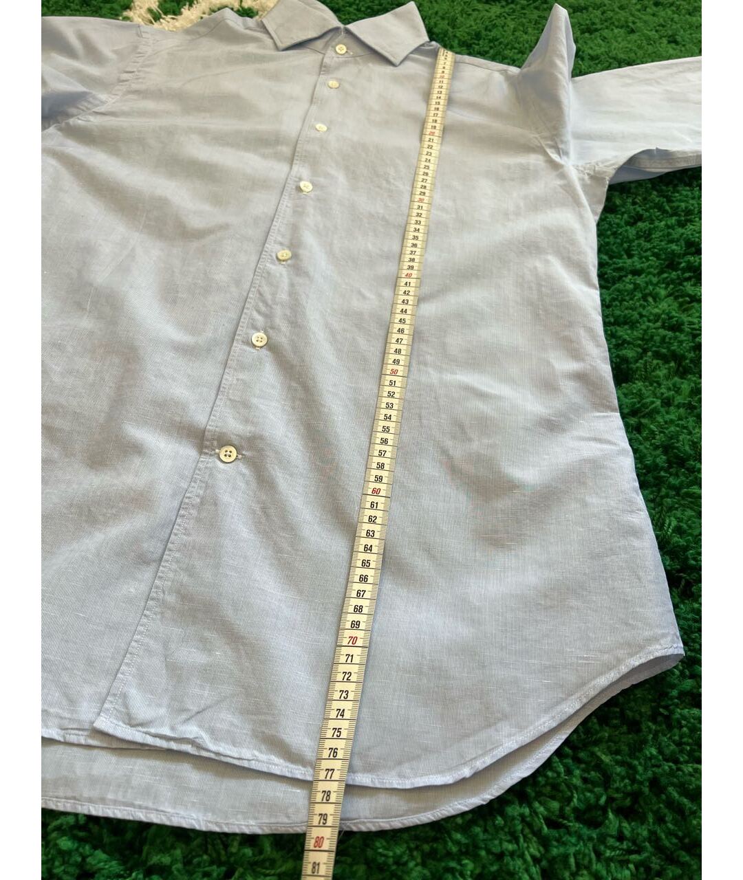 CORNELIANI Голубая хлопковая классическая рубашка, фото 8