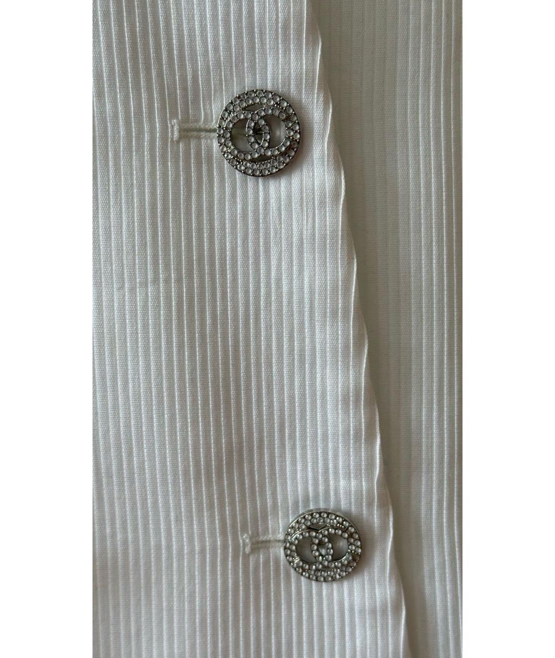 CHANEL Белый хлопковый жилет, фото 3