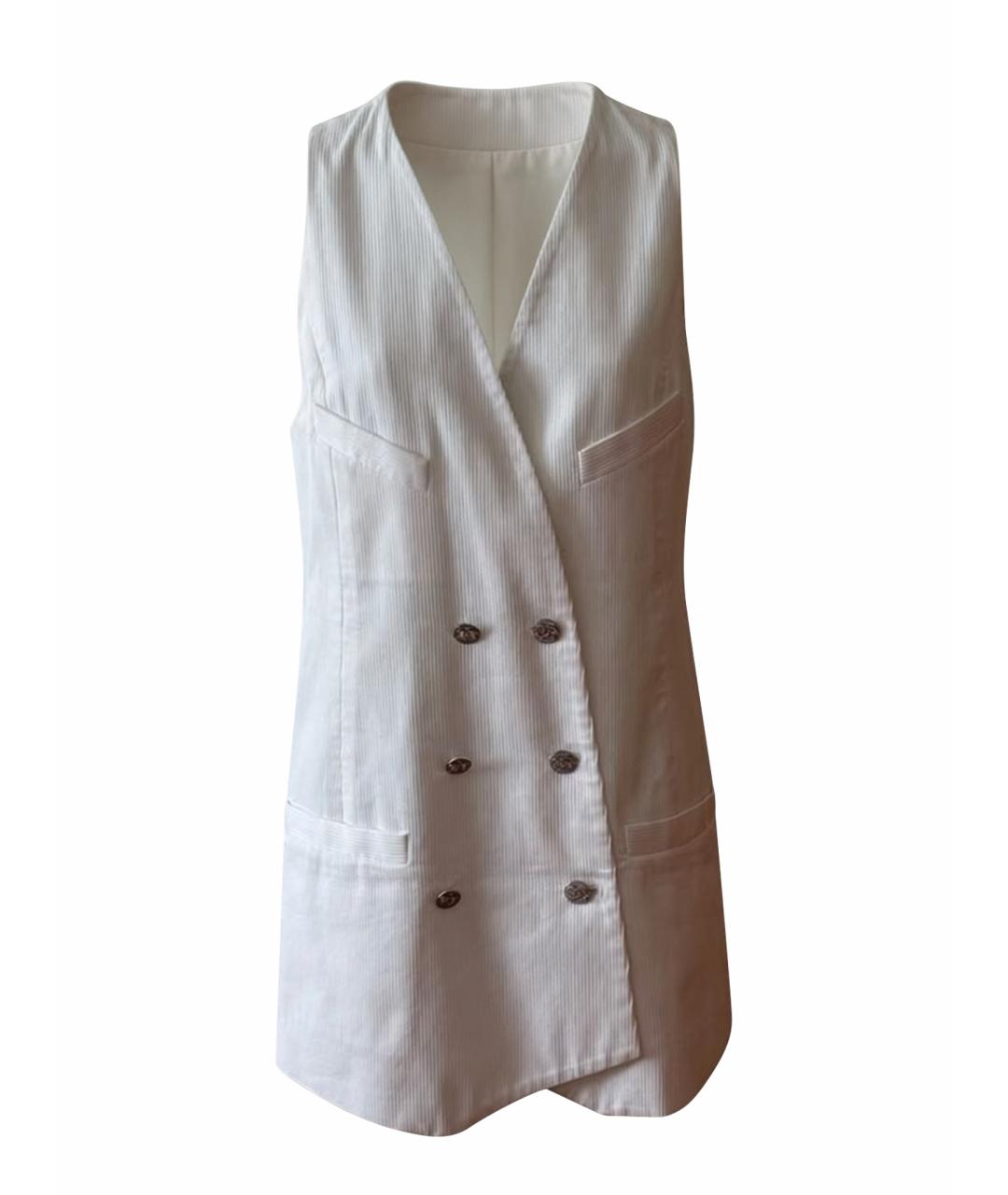 CHANEL Белый хлопковый жилет, фото 1