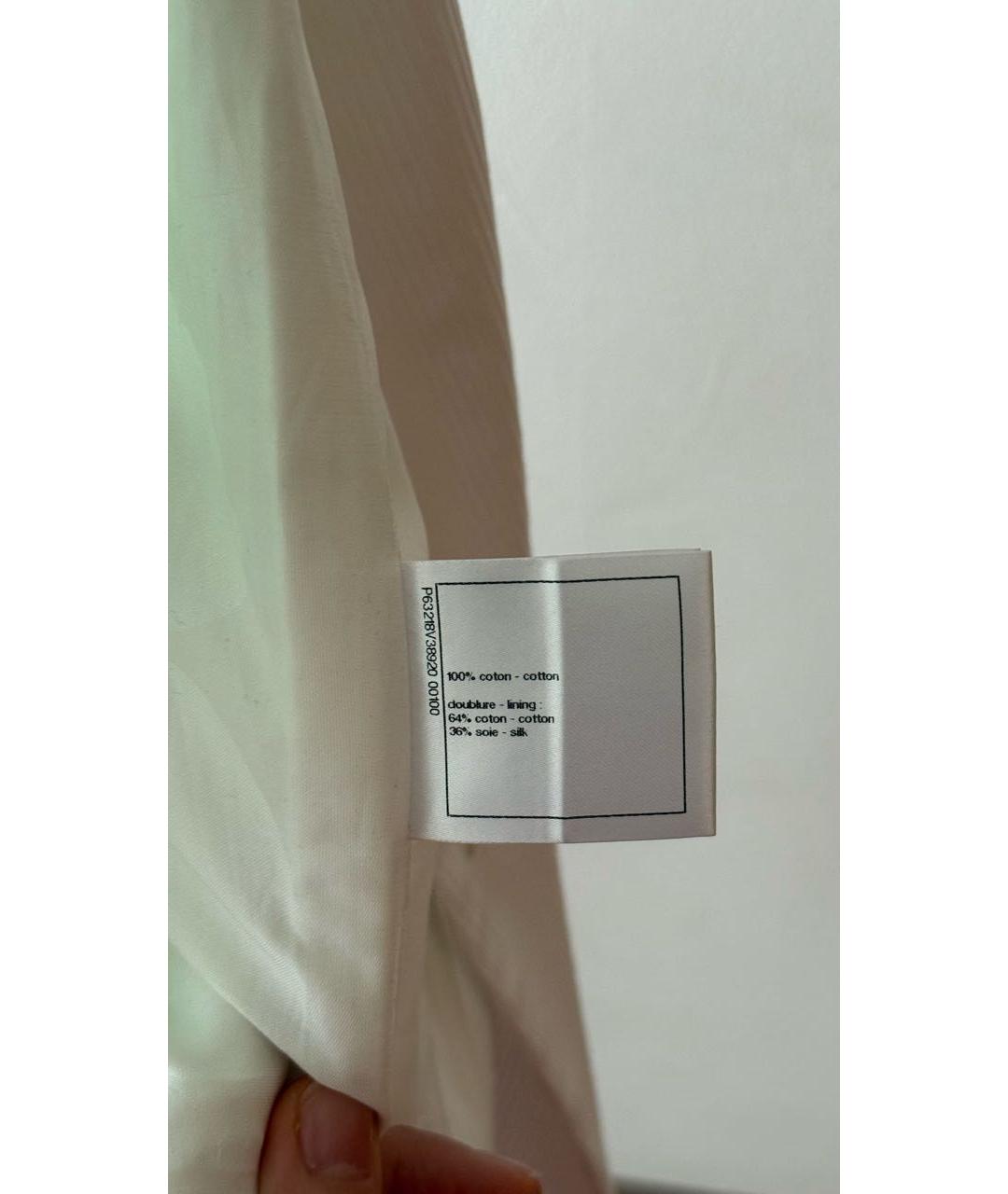 CHANEL Белый хлопковый жилет, фото 5