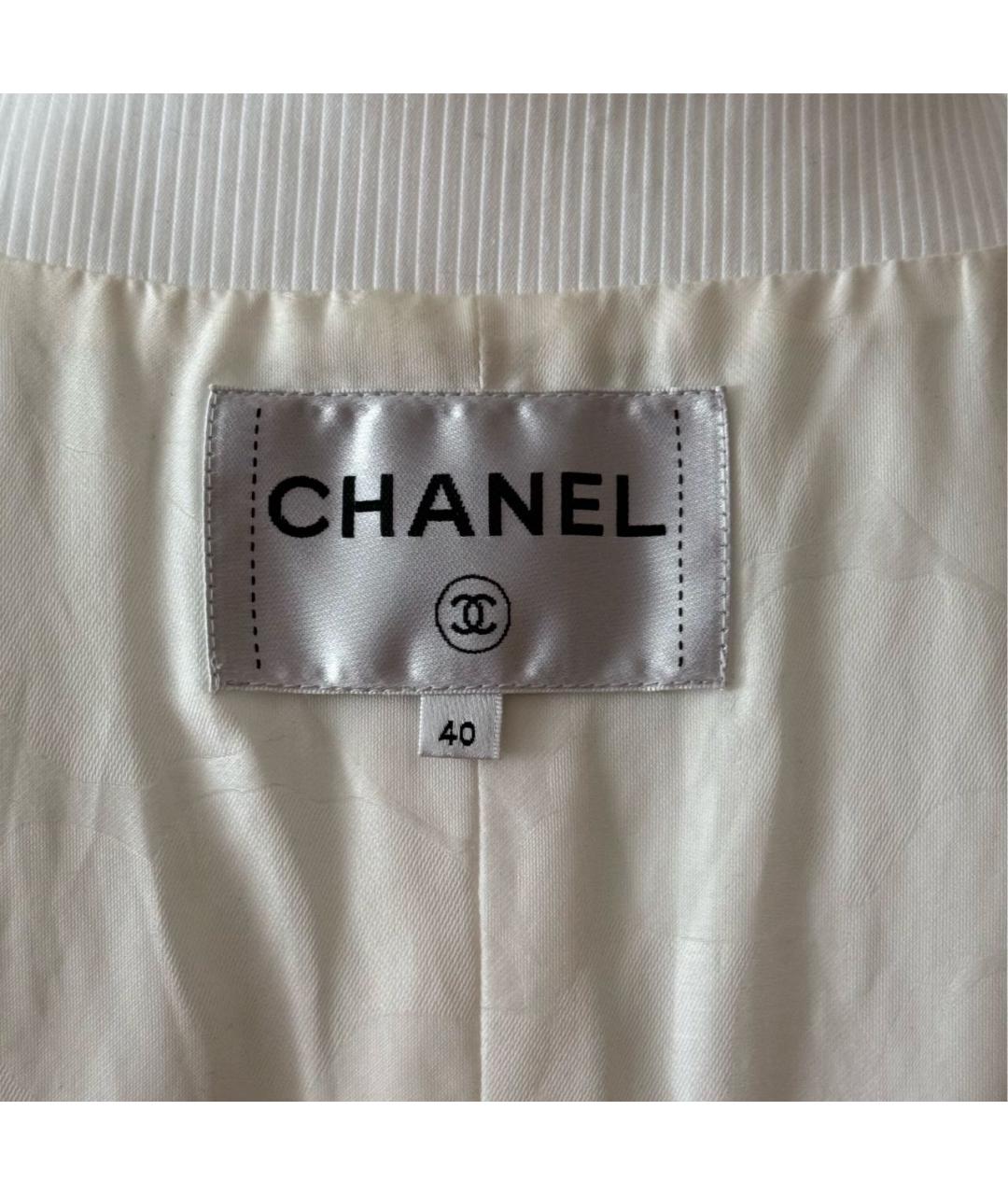 CHANEL Белый хлопковый жилет, фото 4