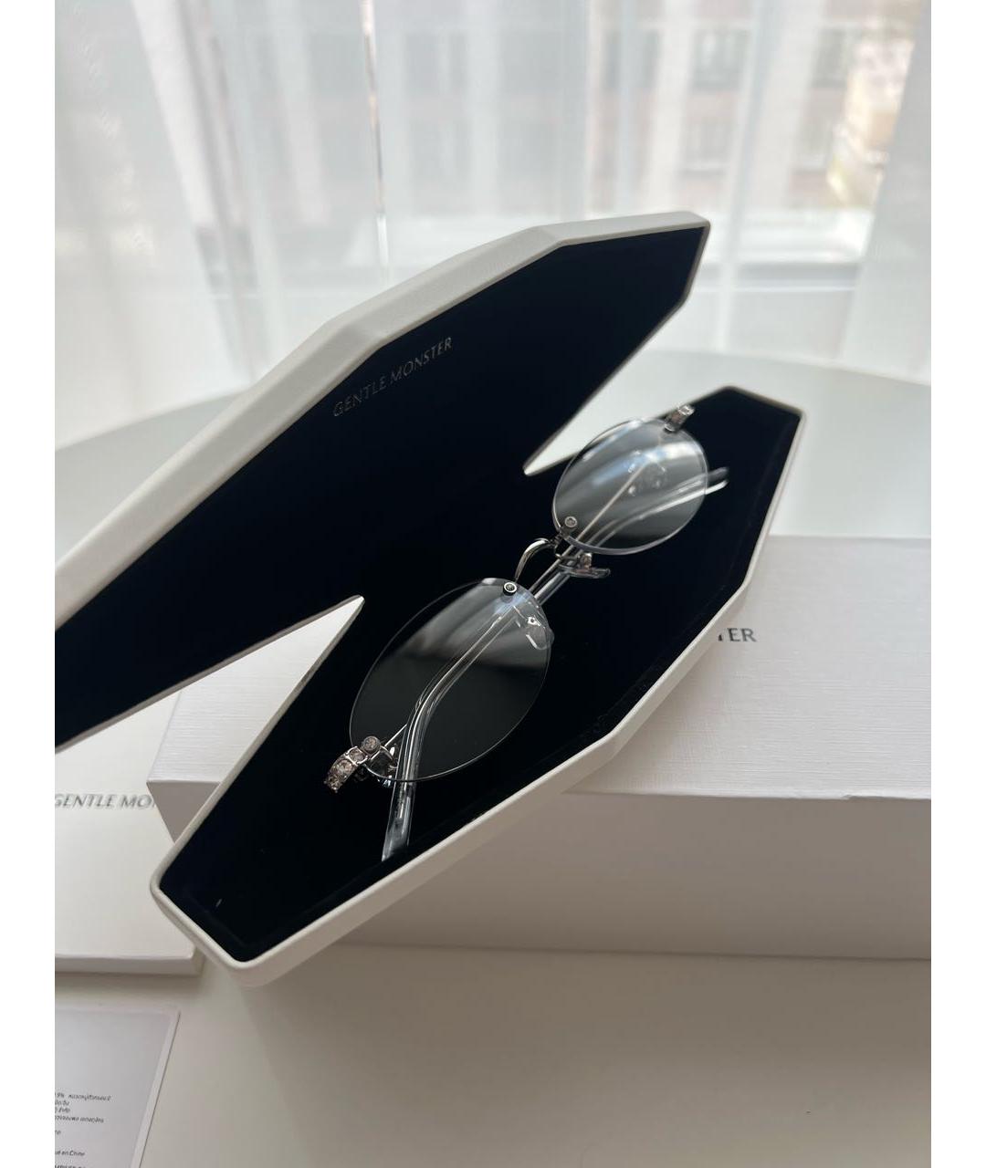 GENTLE MONSTER Серебряные металлические солнцезащитные очки, фото 6