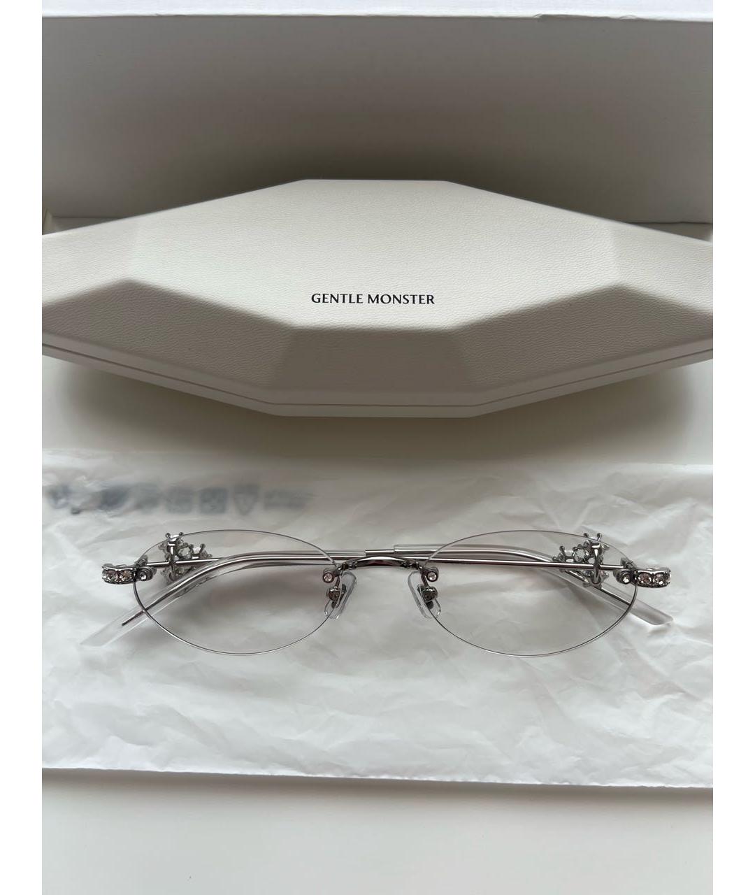 GENTLE MONSTER Серебряные металлические солнцезащитные очки, фото 3