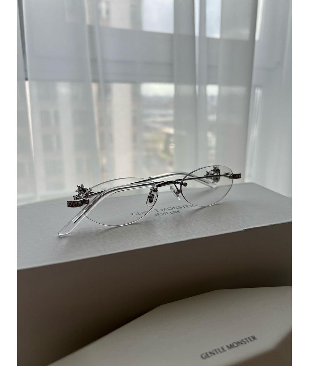 GENTLE MONSTER Серебряные металлические солнцезащитные очки, фото 7