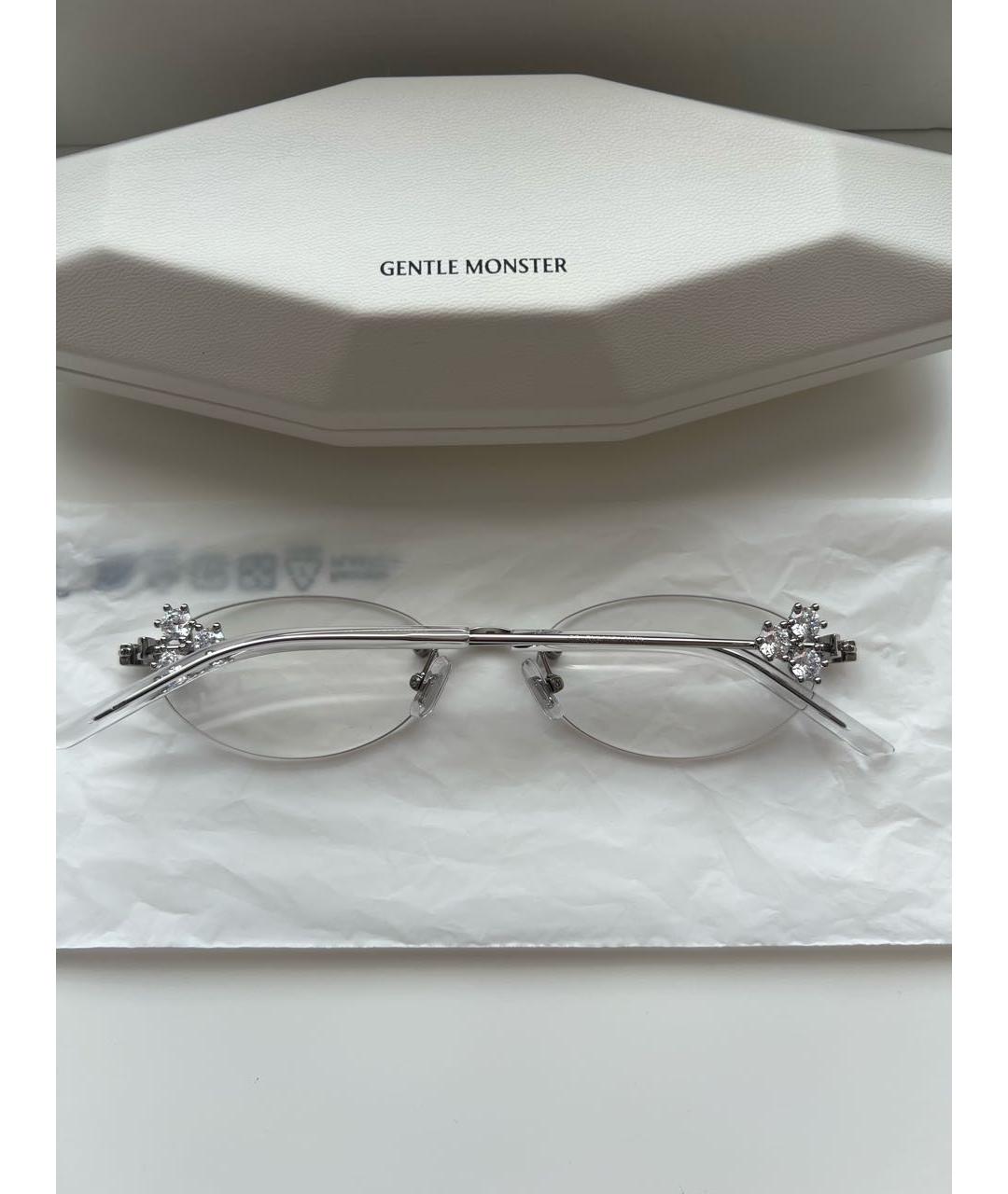 GENTLE MONSTER Серебряные металлические солнцезащитные очки, фото 4