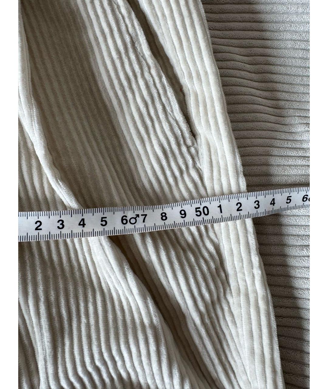 BRUNELLO CUCINELLI Бежевые хлопковые прямые брюки, фото 5