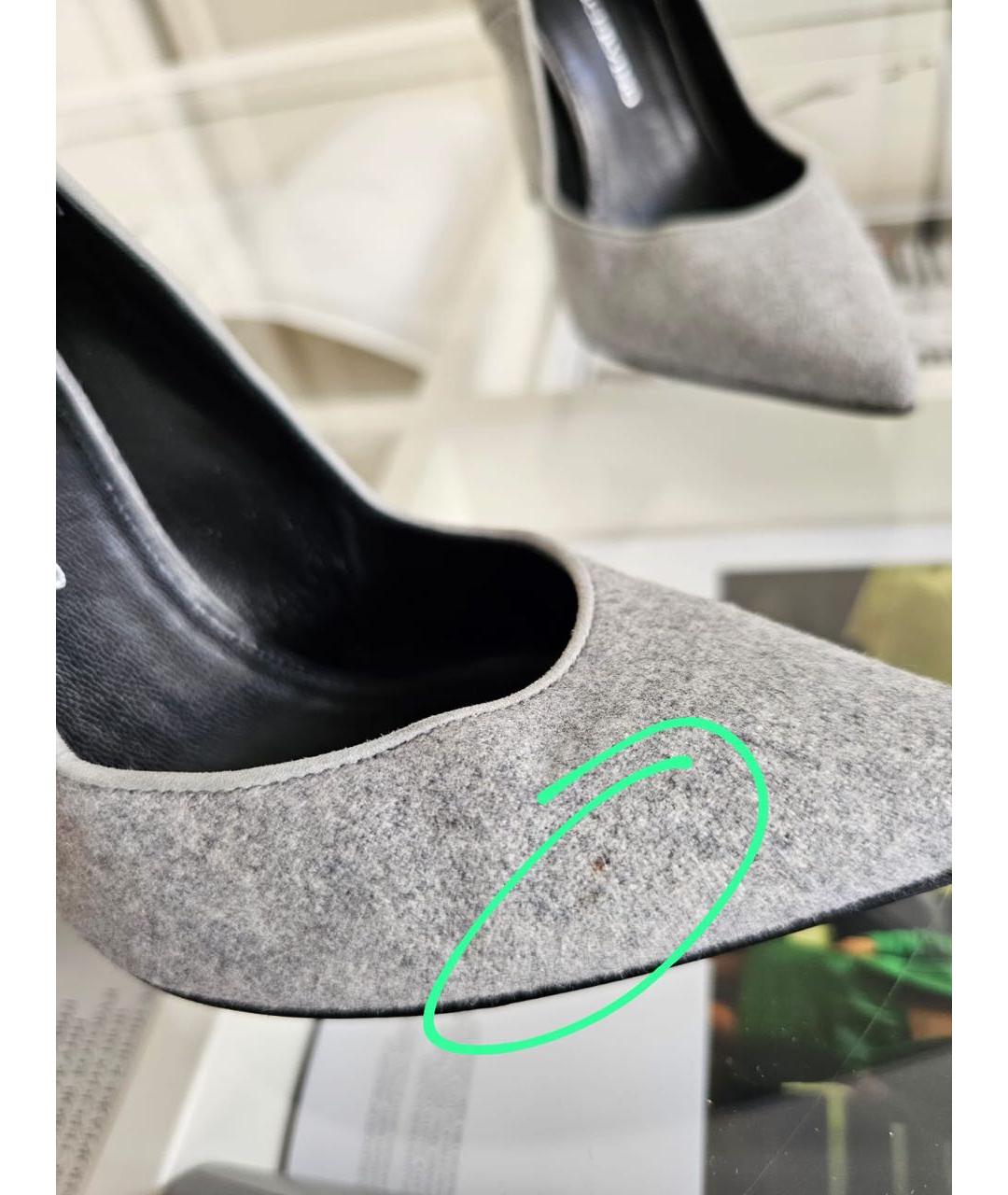 ERMANNO SCERVINO Серые текстильные туфли, фото 5