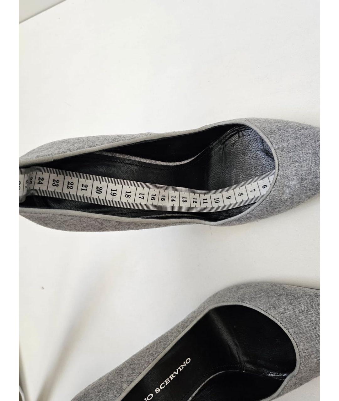 ERMANNO SCERVINO Серые текстильные туфли, фото 6