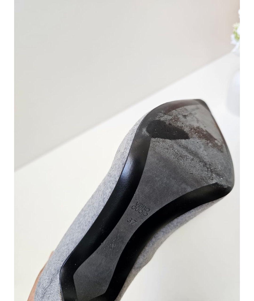 ERMANNO SCERVINO Серые текстильные туфли, фото 8