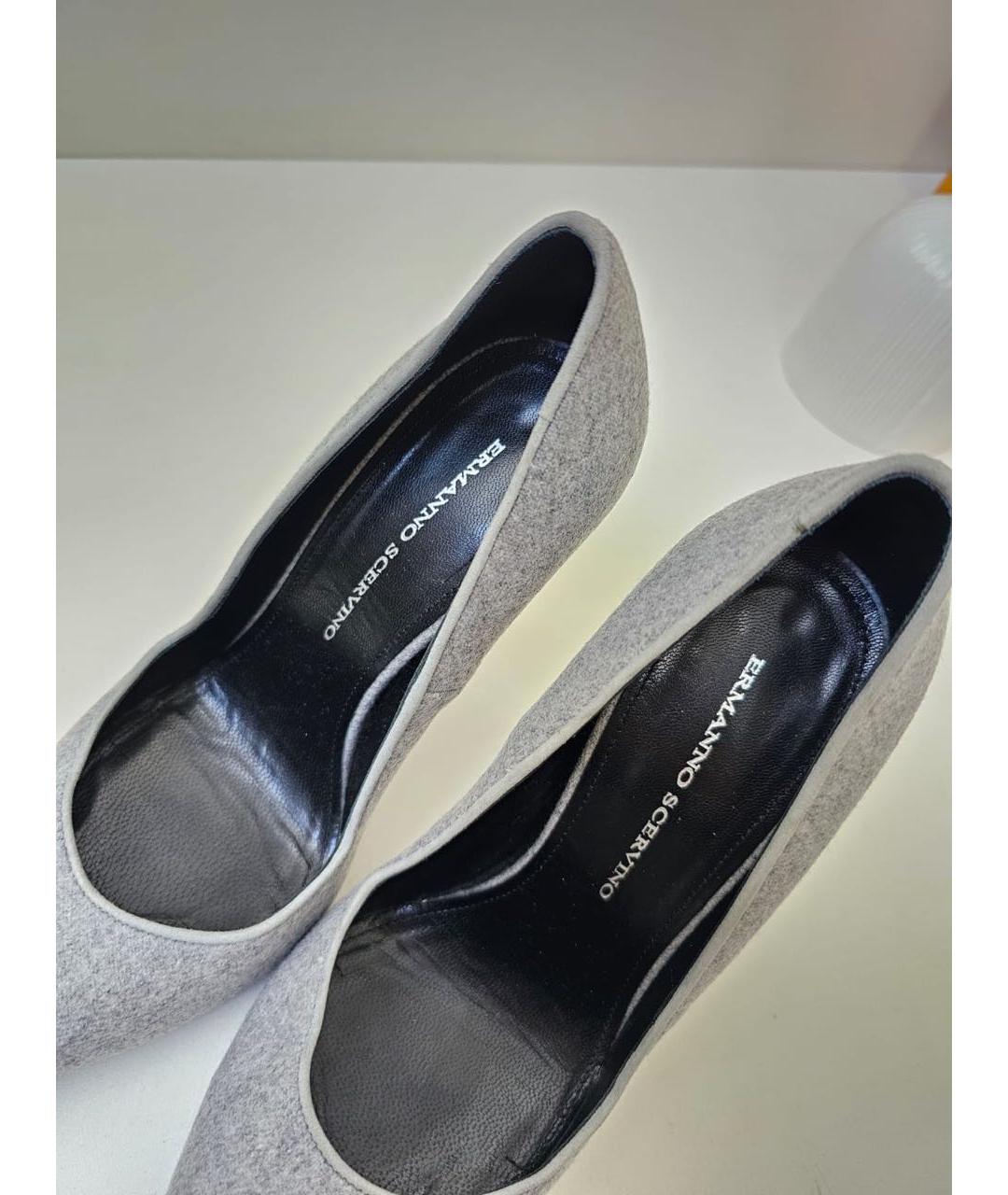 ERMANNO SCERVINO Серые текстильные туфли, фото 3