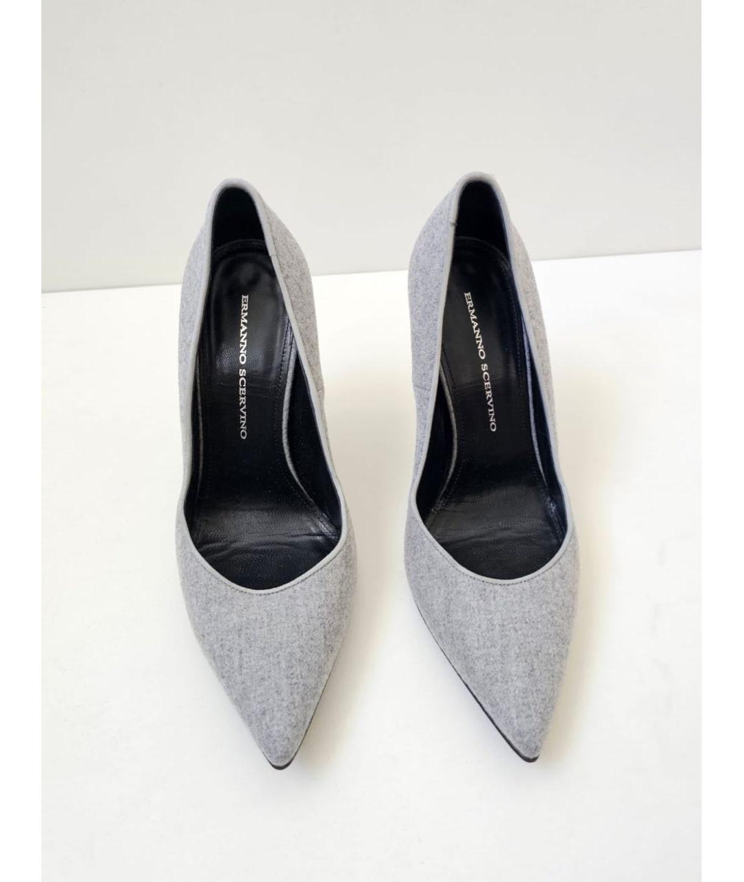 ERMANNO SCERVINO Серые текстильные туфли, фото 2