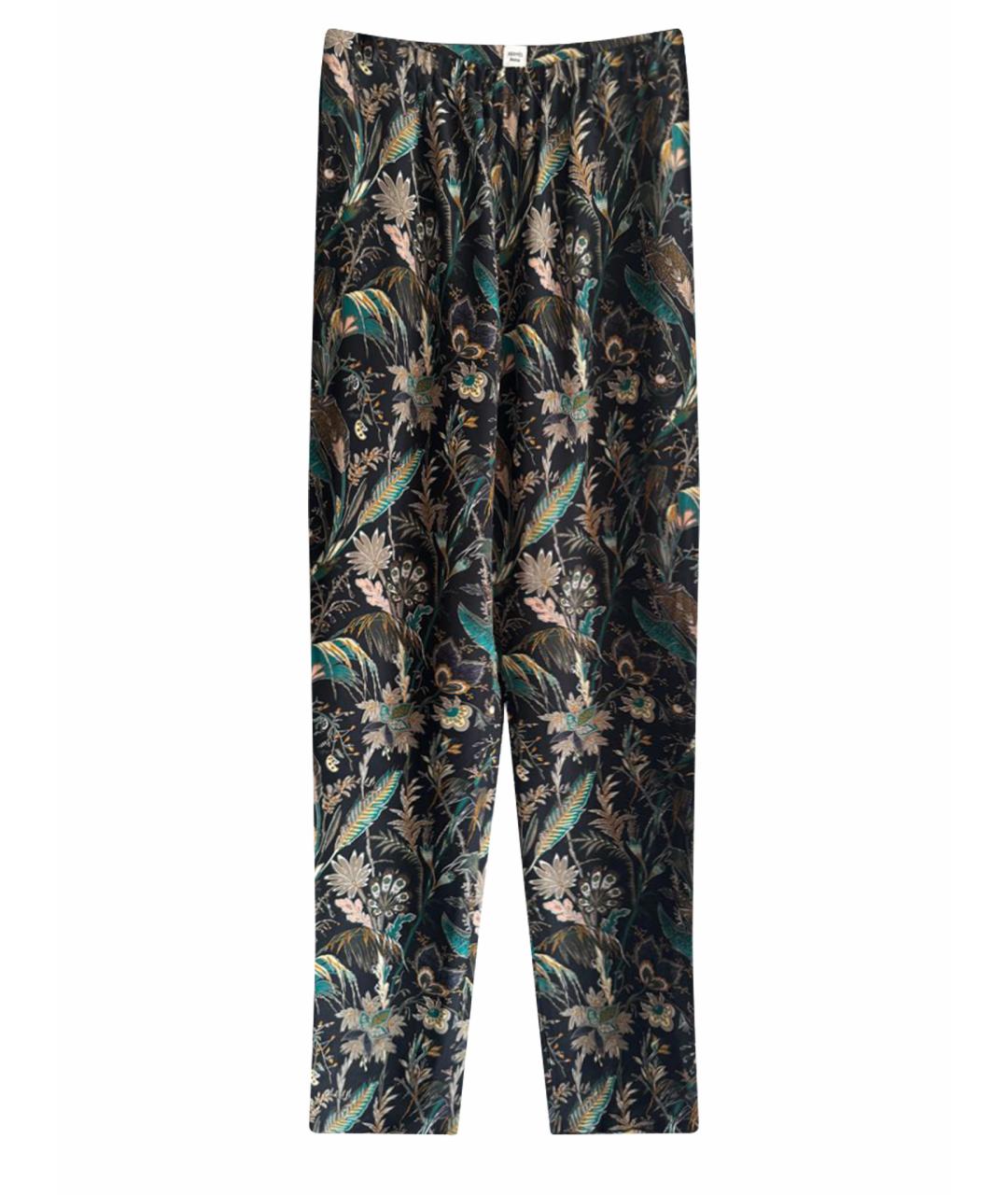 HERMES Мульти шелковые брюки узкие, фото 1