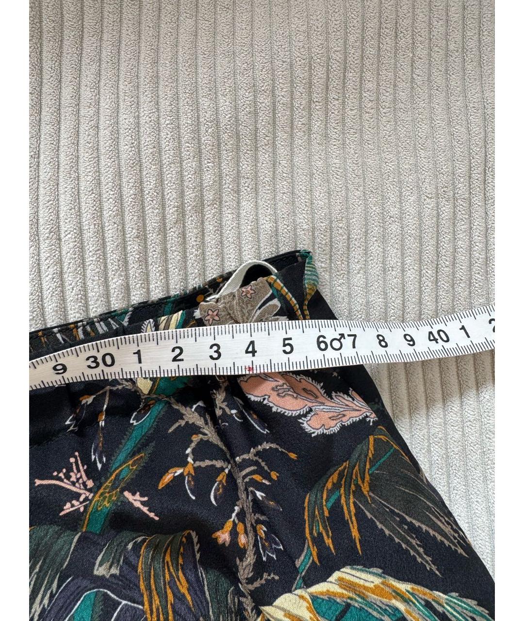 HERMES Мульти шелковые брюки узкие, фото 5