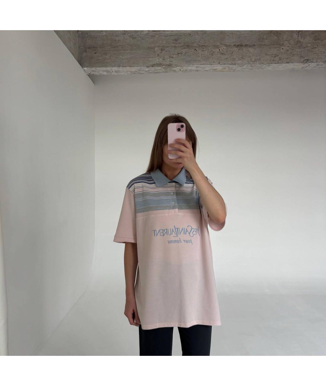 SAINT LAURENT Мульти хлопковая футболка, фото 2