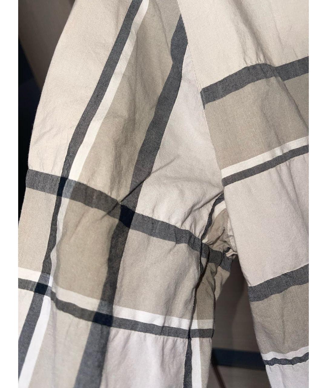 BURBERRY Бежевая хлопко-эластановая рубашка, фото 8