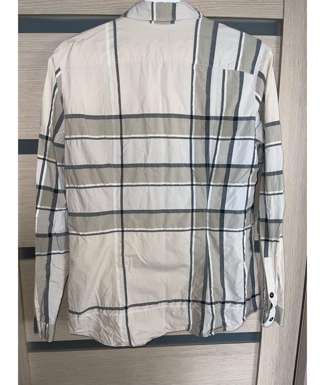 BURBERRY Бежевая хлопко-эластановая рубашка, фото 2