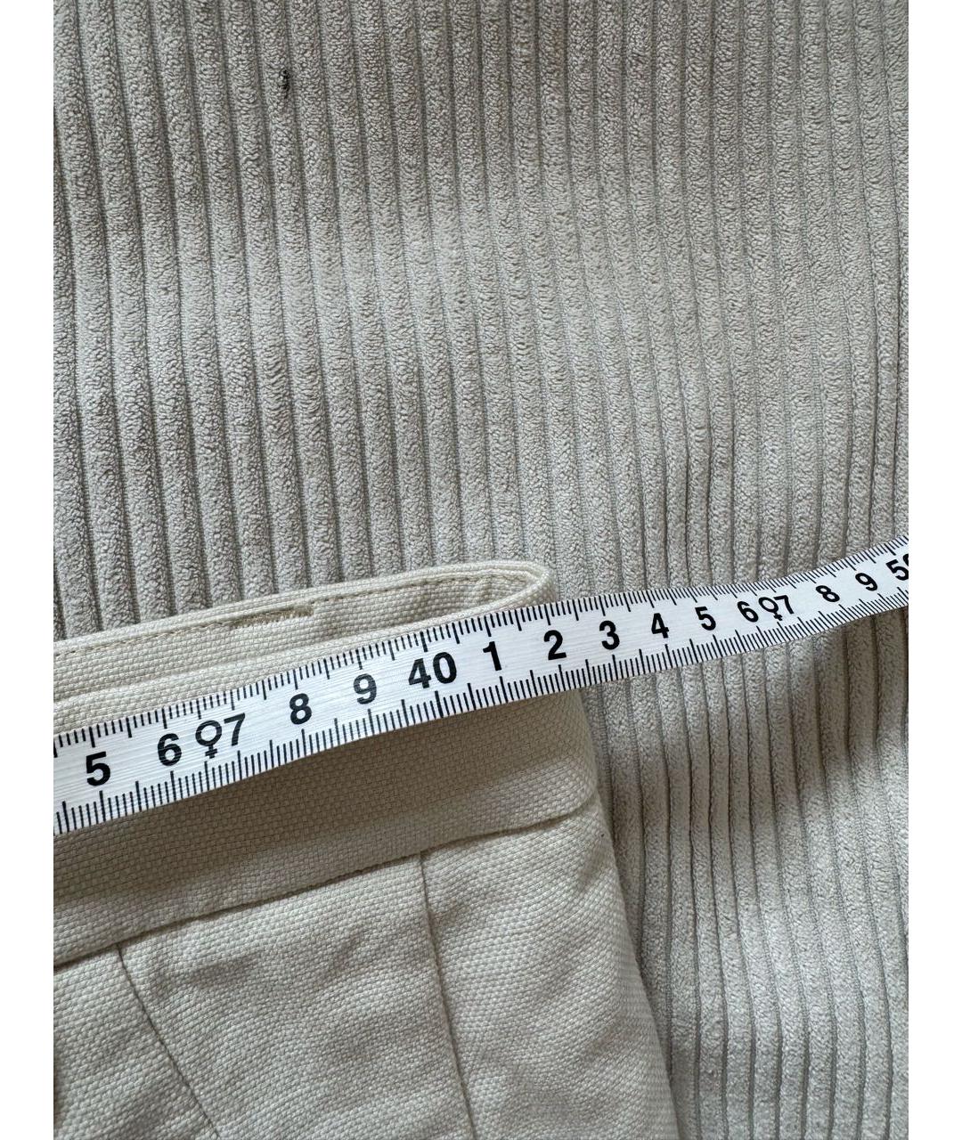 BRUNELLO CUCINELLI Бежевые льняные брюки узкие, фото 5