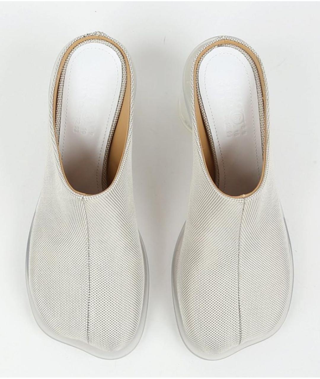 MM6 MAISON MARGIELA Серые текстильные сабо, фото 3