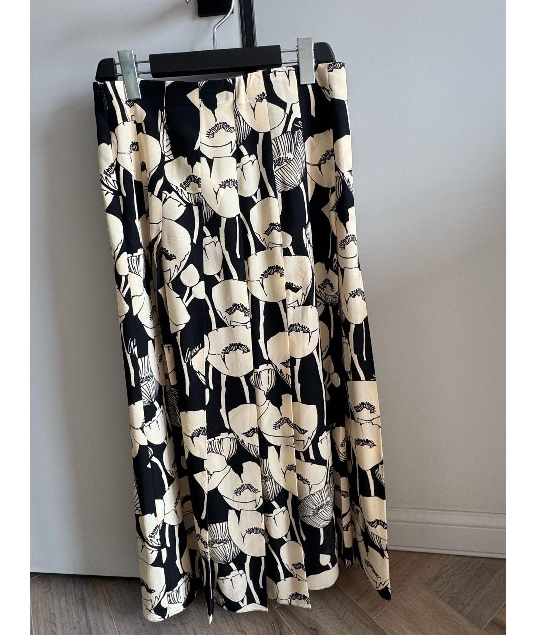 GUCCI Мульти шелковая юбка миди, фото 2