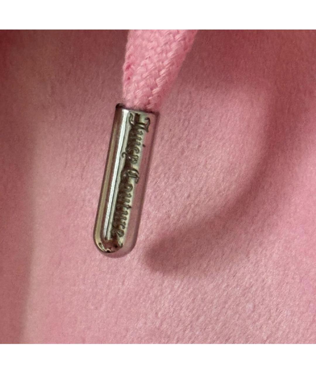 JUICY COUTURE Розовый велюровый костюм с брюками, фото 4