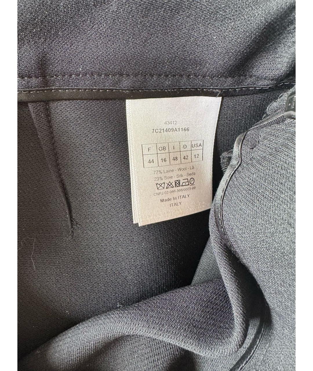 CHRISTIAN DIOR Черные шерстяные кюлоты, фото 5