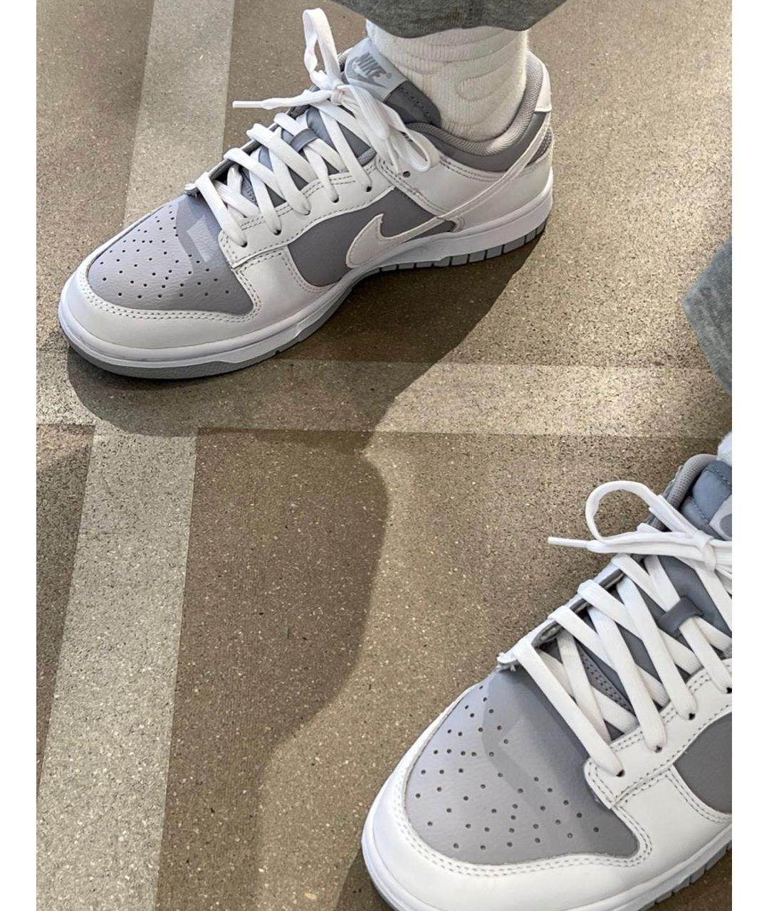 NIKE Белые кожаные низкие кроссовки / кеды, фото 8