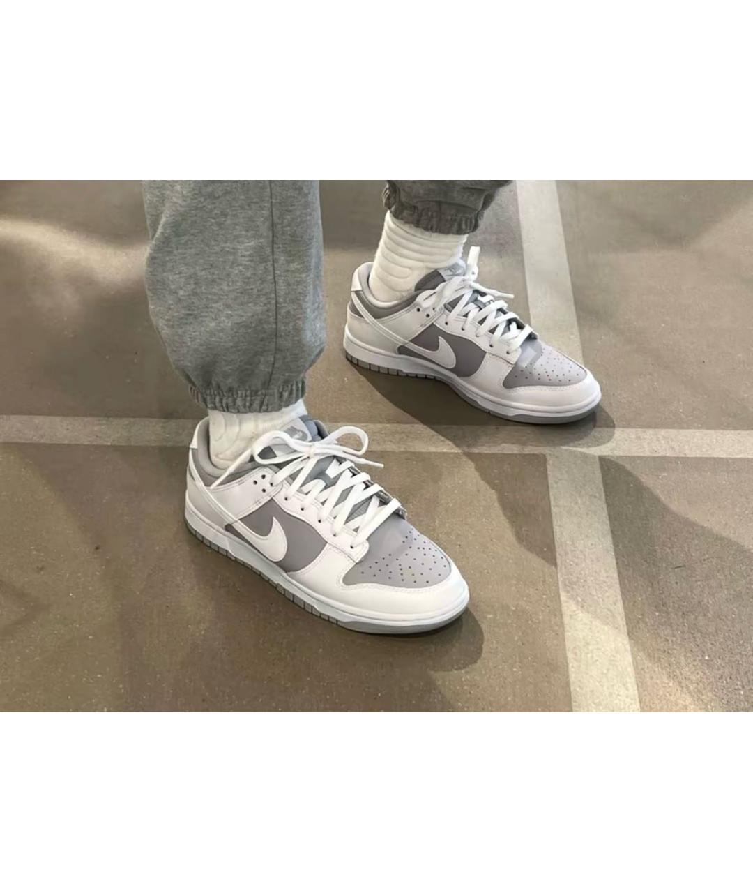 NIKE Белые кожаные низкие кроссовки / кеды, фото 5