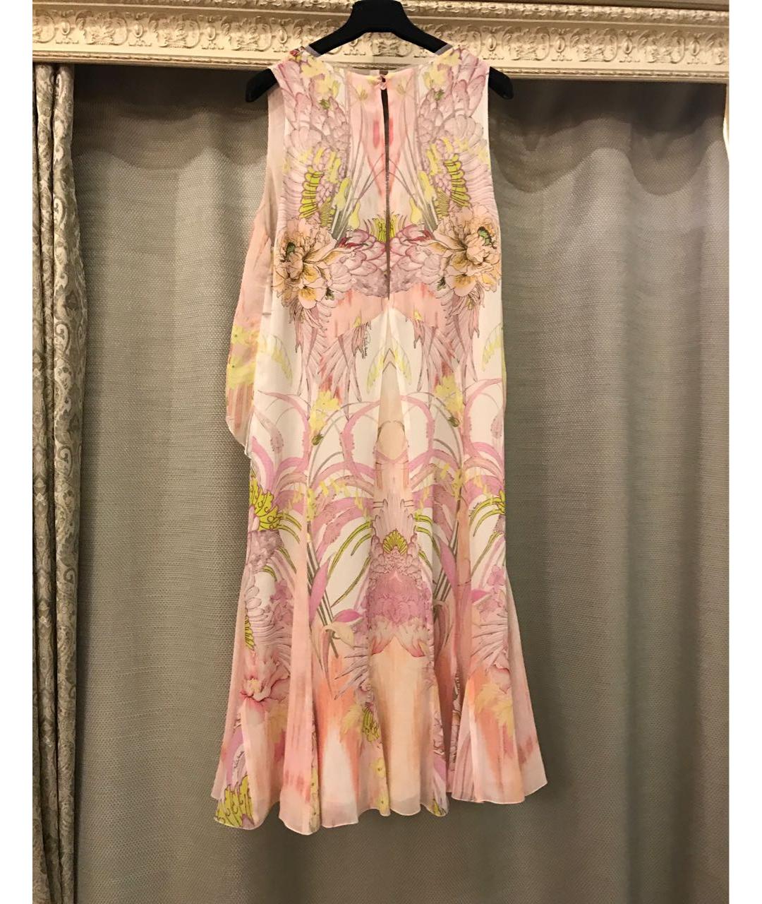 ROBERTO CAVALLI Розовое шелковое вечернее платье, фото 7