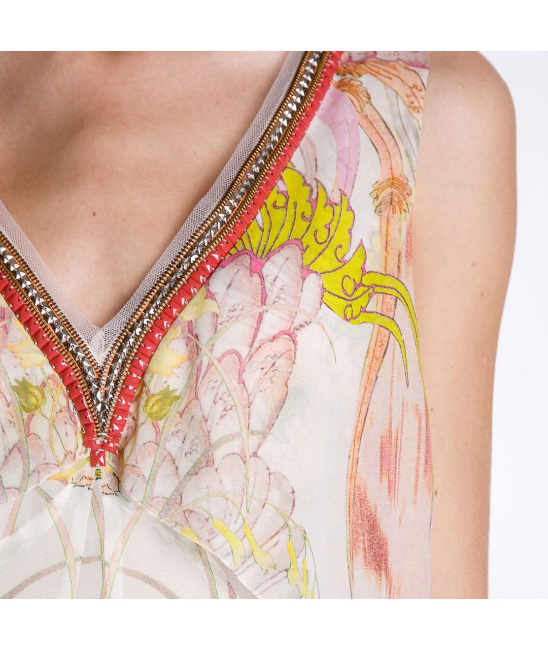 ROBERTO CAVALLI Розовое шелковое вечернее платье, фото 5