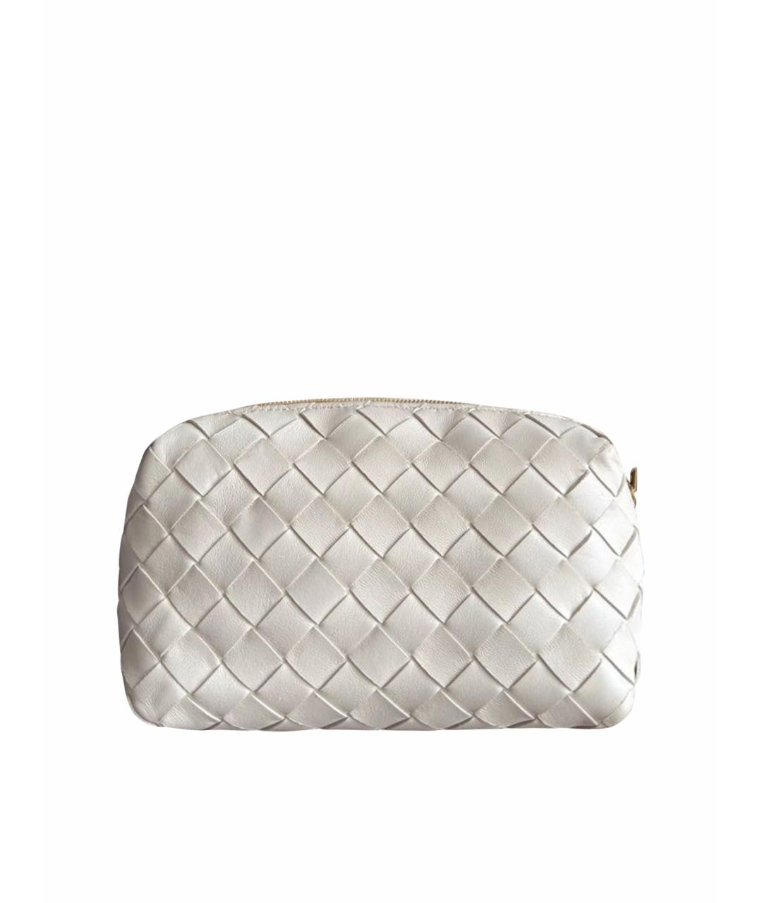 BOTTEGA VENETA Белая кожаная сумка через плечо, фото 1