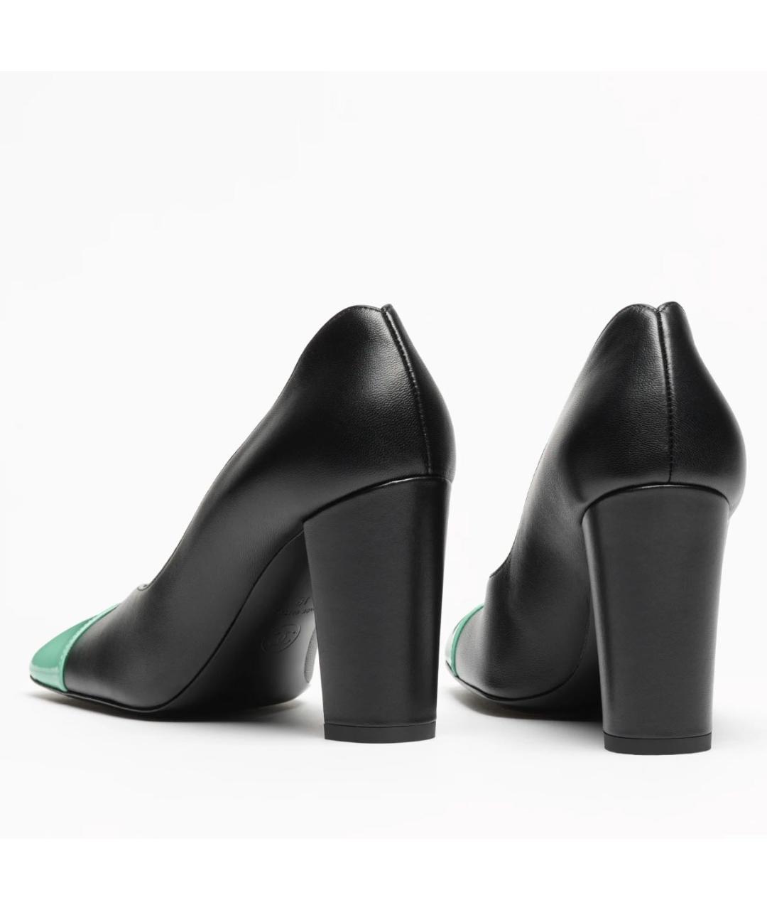 CHANEL Черные кожаные туфли, фото 4