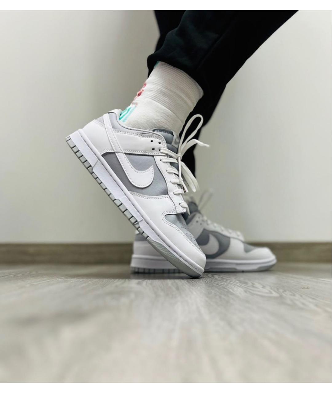 NIKE Белые кожаные кроссовки, фото 6