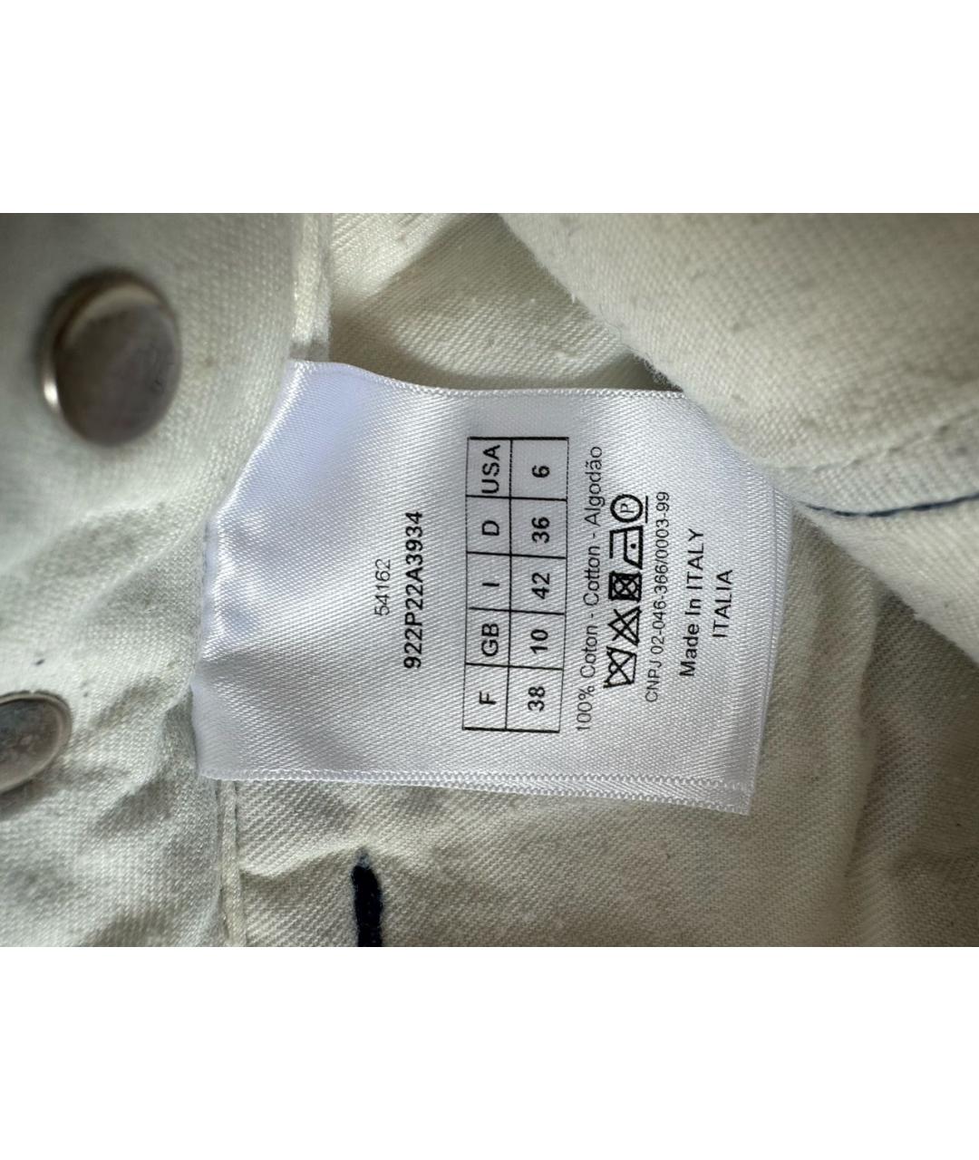 CHRISTIAN DIOR Голубые хлопковые прямые джинсы, фото 4