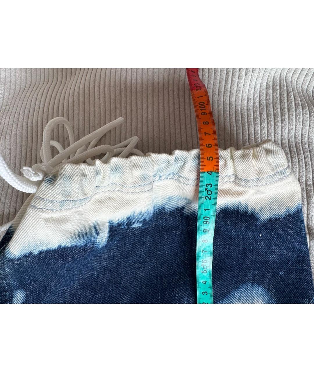 CHRISTIAN DIOR Голубые хлопковые прямые джинсы, фото 7