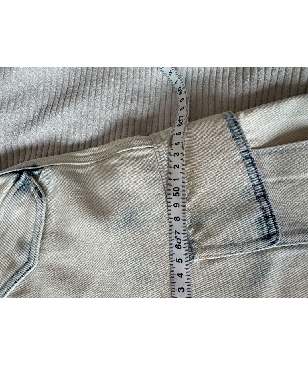 CHRISTIAN DIOR Голубые хлопковые прямые джинсы, фото 6