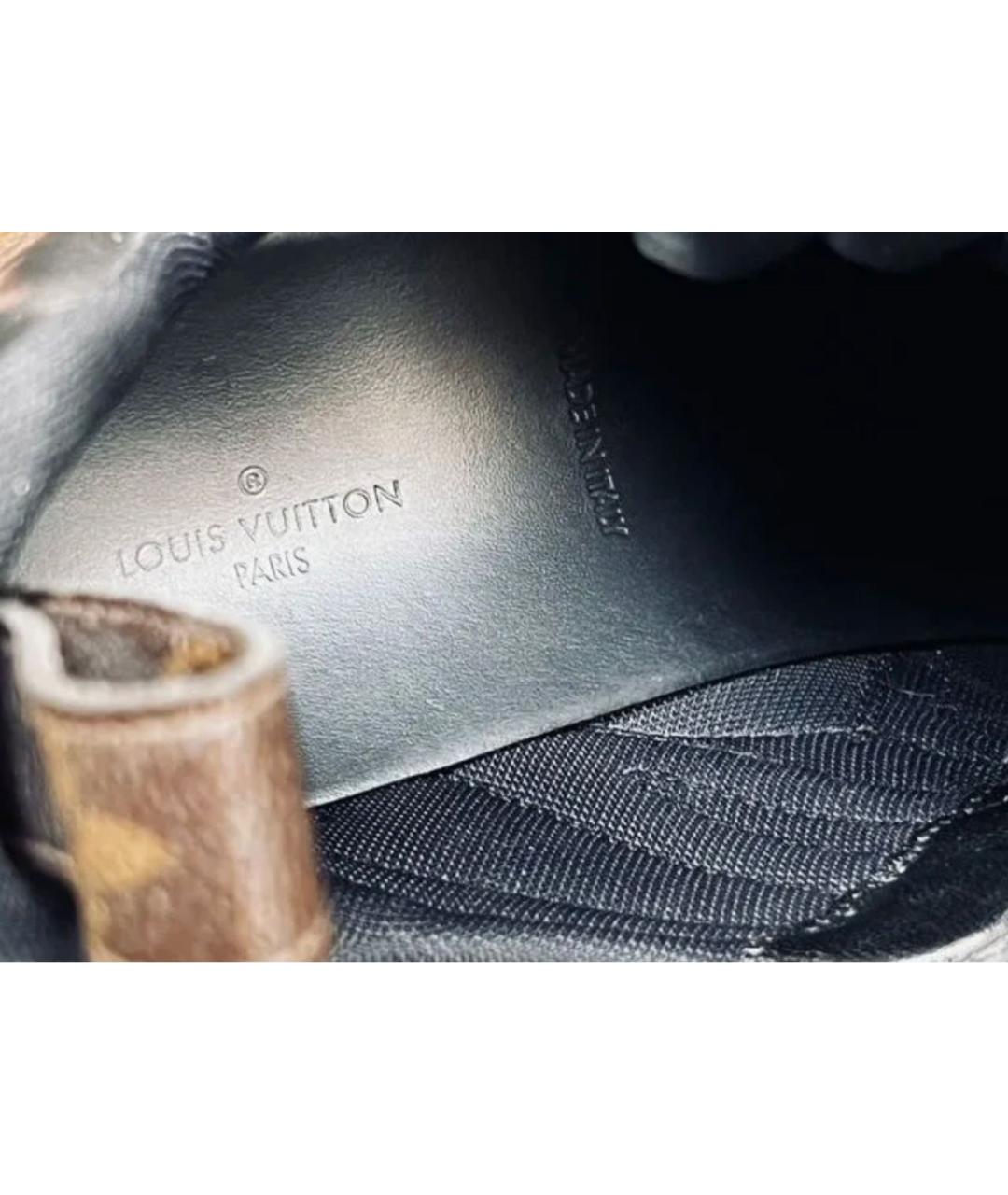 LOUIS VUITTON Черные кожаные кроссовки, фото 8