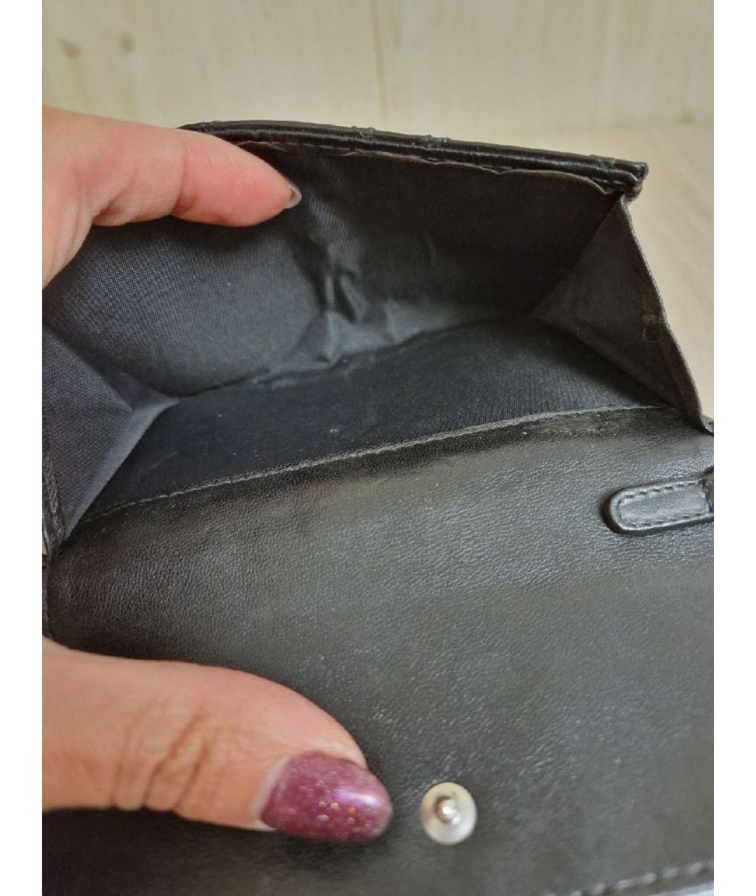 CHRISTIAN DIOR Черный кошелек из лакированной кожи, фото 5