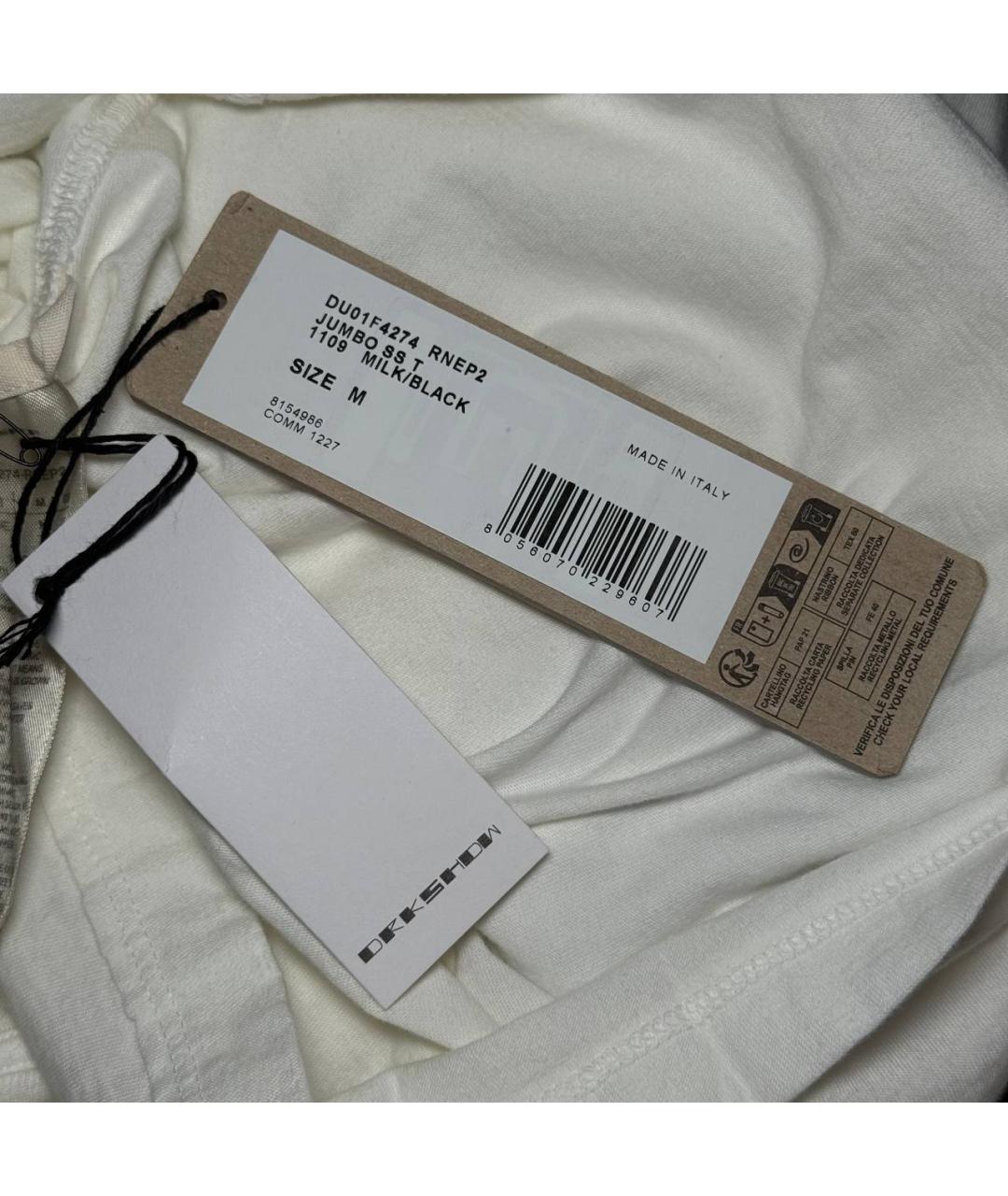 RICK OWENS Белая футболка, фото 7