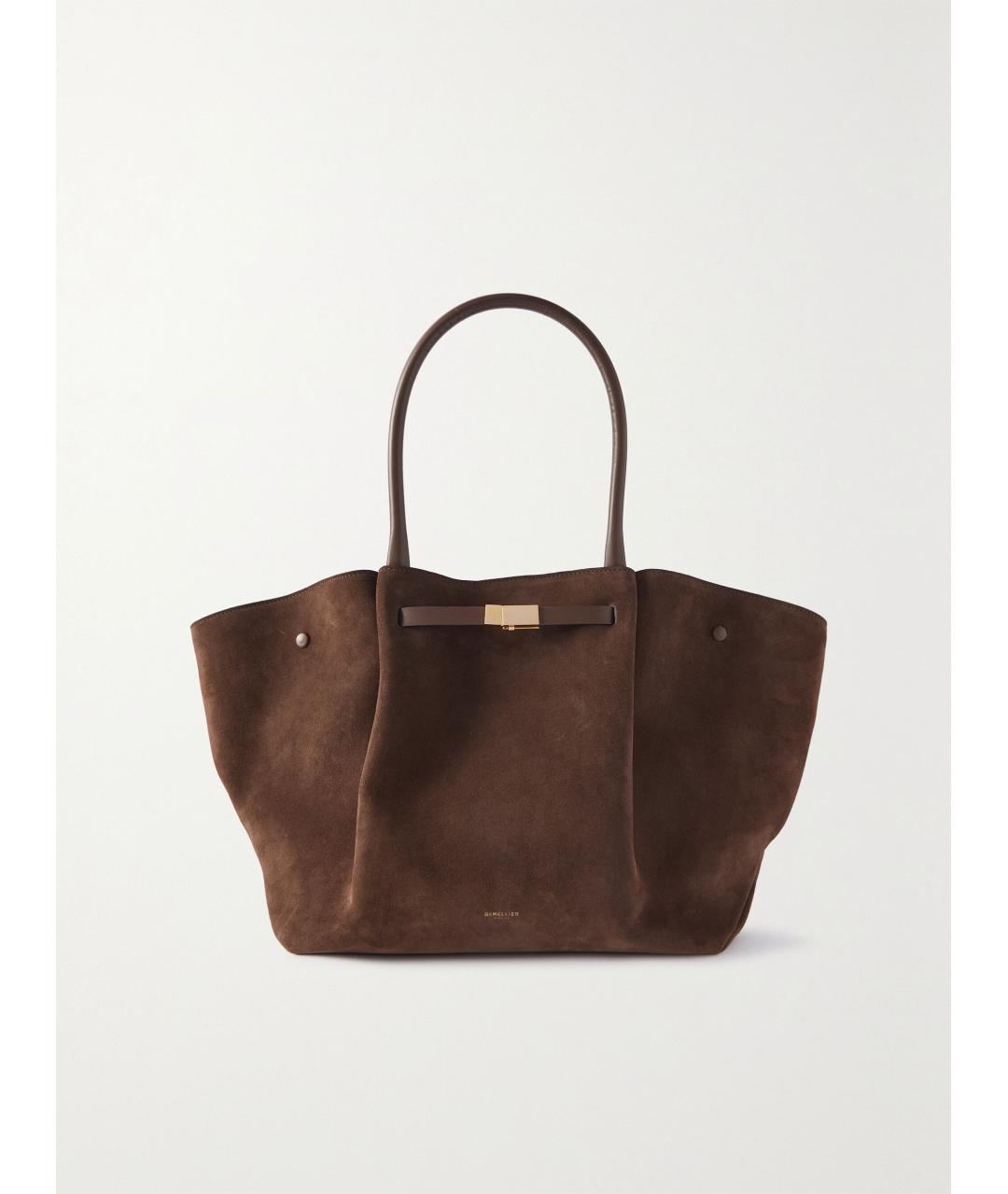 DEMELLIER Коричневая замшевая сумка тоут, фото 8