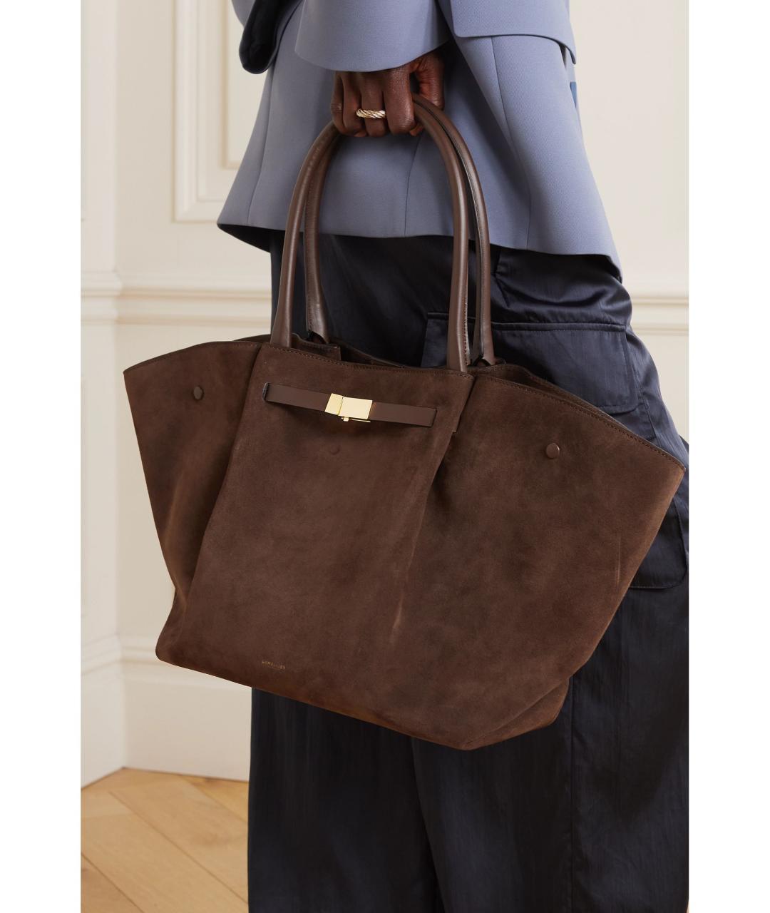 DEMELLIER Коричневая замшевая сумка тоут, фото 6