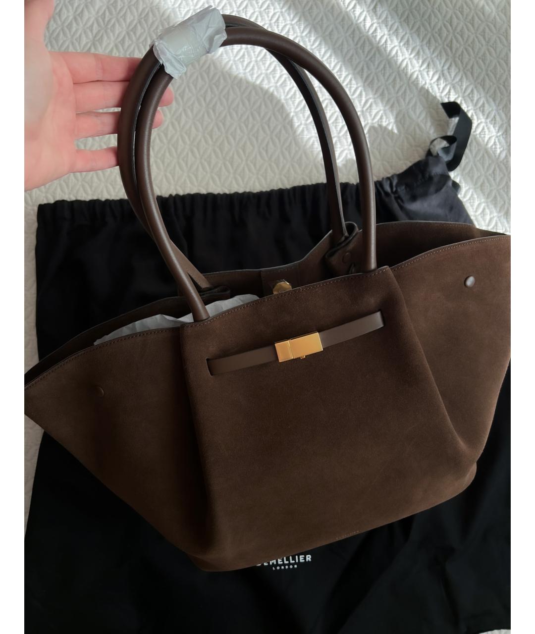 DEMELLIER Коричневая замшевая сумка тоут, фото 3