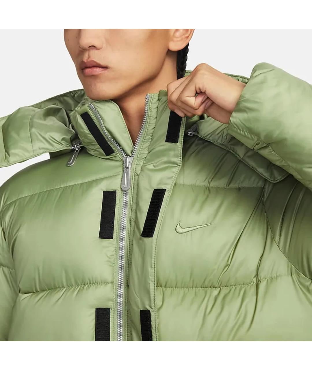 NIKE Зеленая полиэстеровая куртка, фото 3